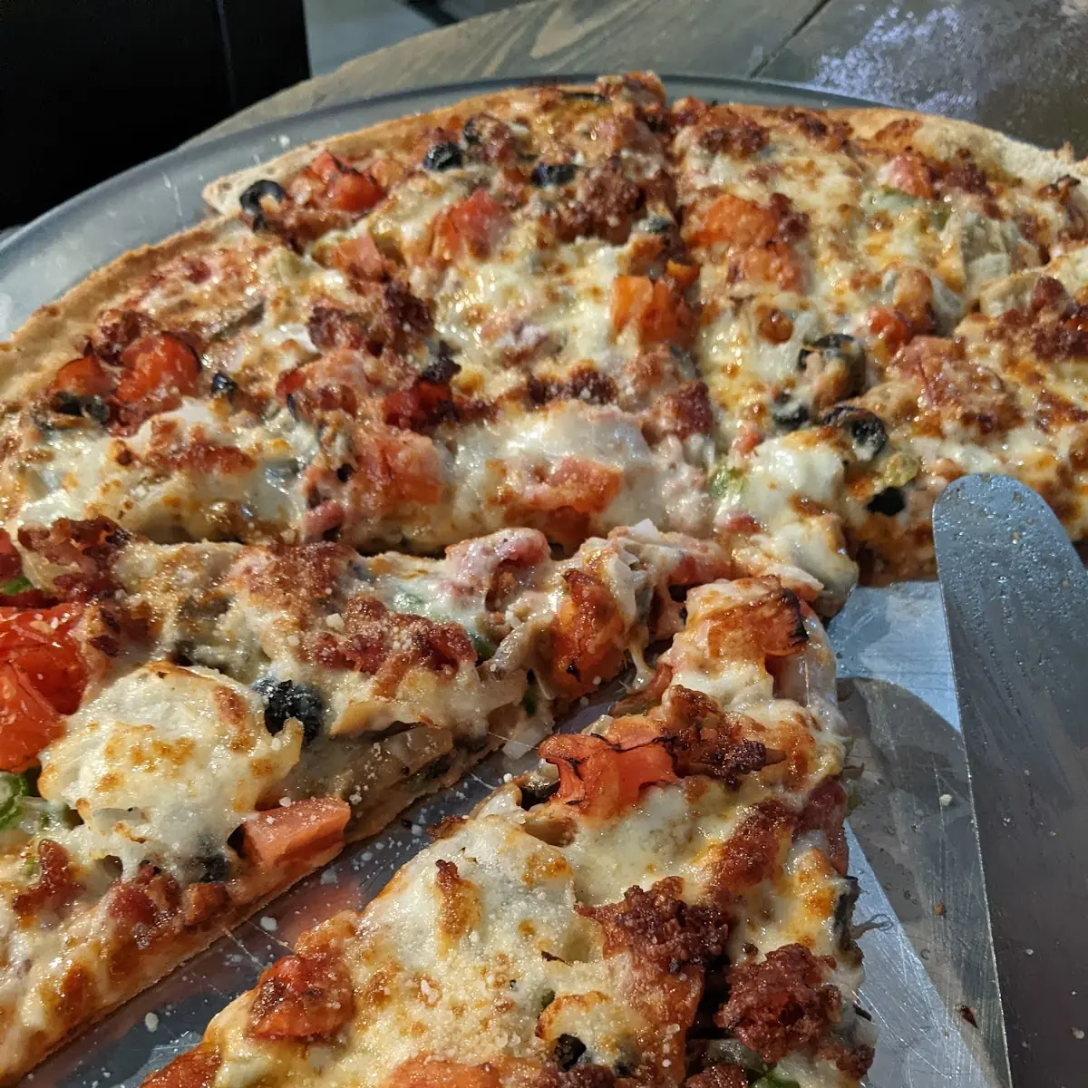 Vegetarian Pizza with Bacon