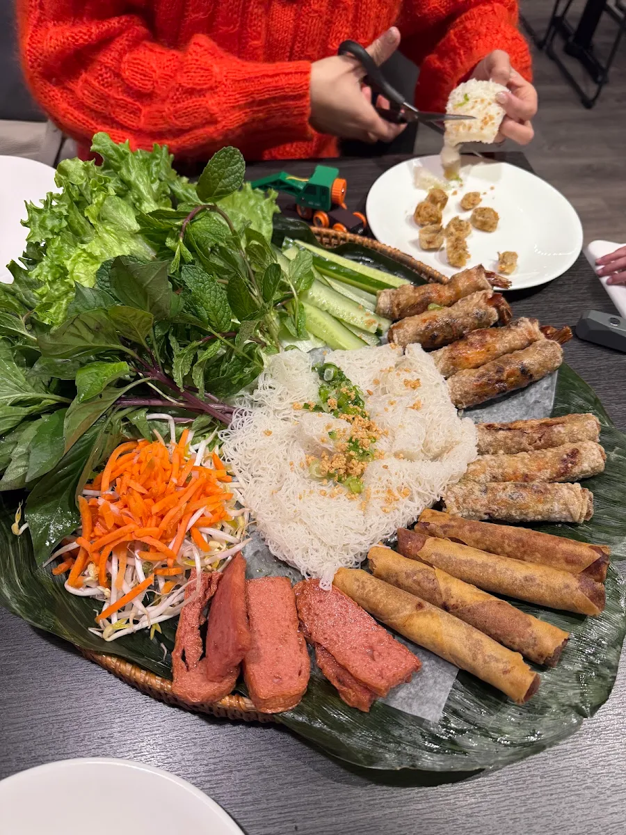Grilled Shrimp Paste Thin Vermicelli - Banh Hoi Chao Tom