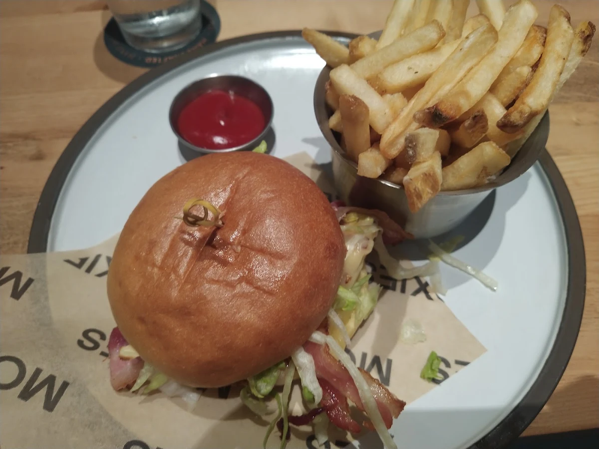 Chicken Burger and Fries