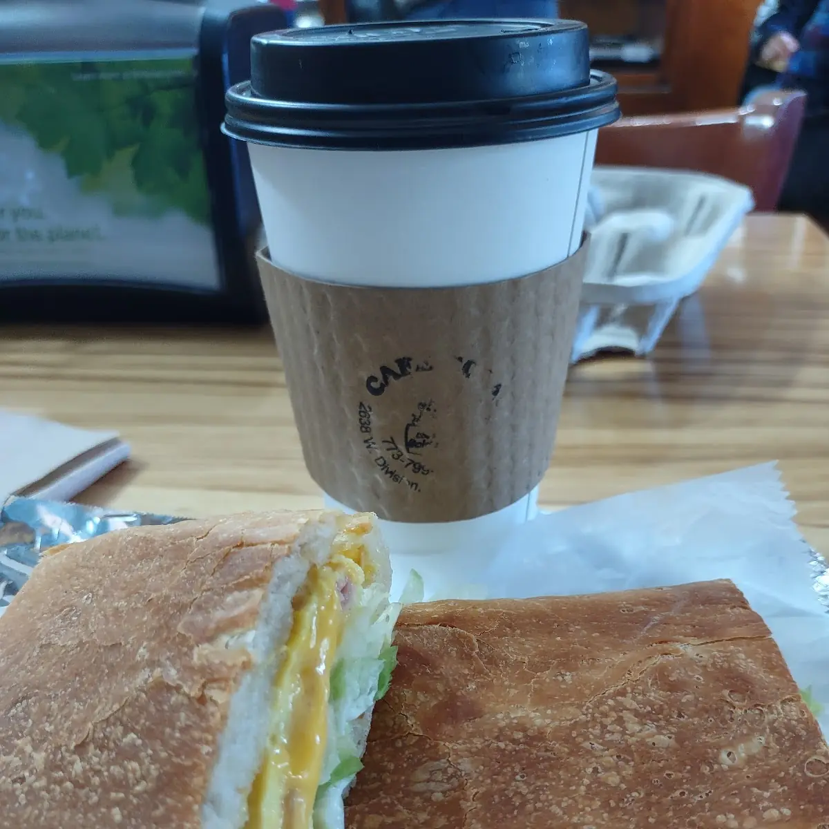Ham Egg N Cheese and Café Con Leche