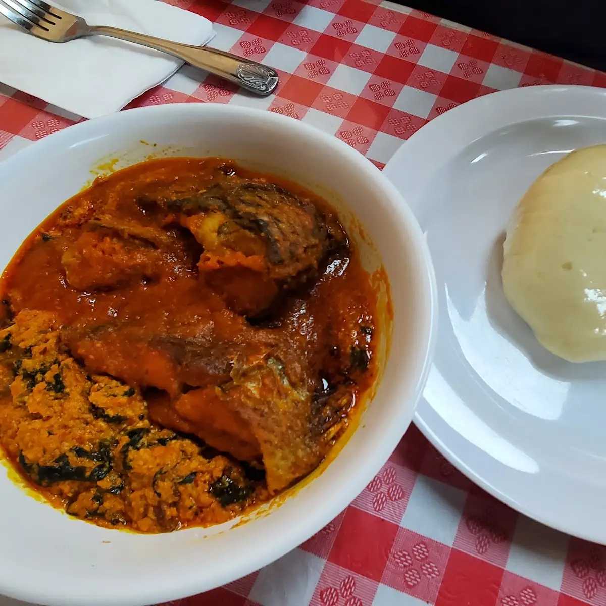 Egusu with Fufu