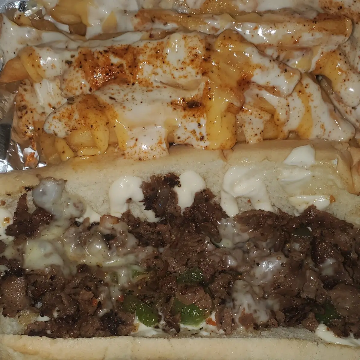 Steak Philly Cheesesteak with Ranch Fries