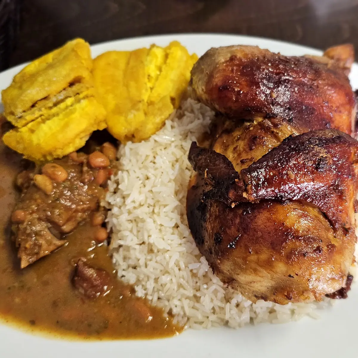 1 2 a Chicken with White Rice and Beans