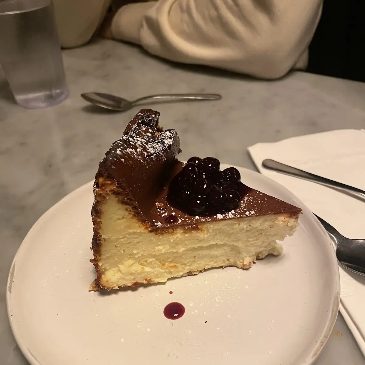 Basque Cheesecake with Berry Topping