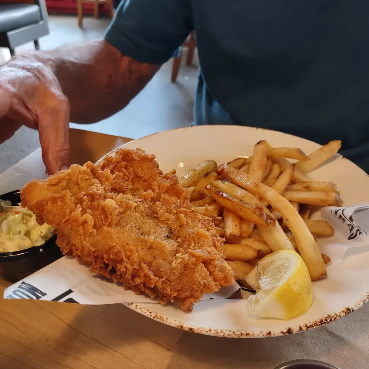 Beer-Battered Fish & Chips, Montana’s BBQ & Bar