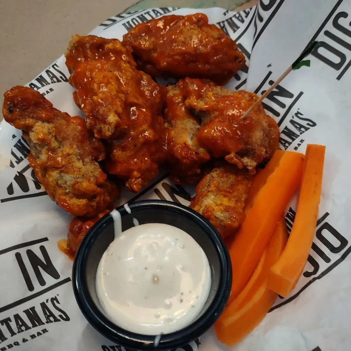 Double Dusted Chicken Wings 16 Pieces, Montana’s BBQ & Bar