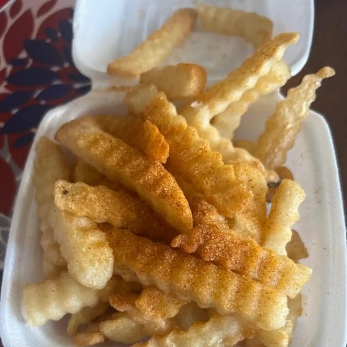Crispy Crinkle Cut Fries with Sauce