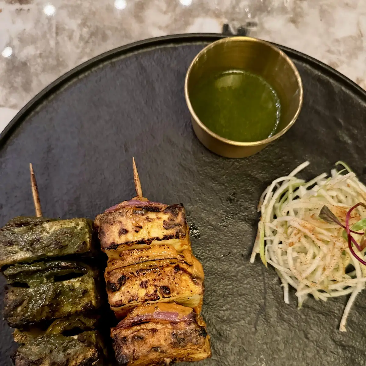 Tandoori Paneer Tikka with Chutney