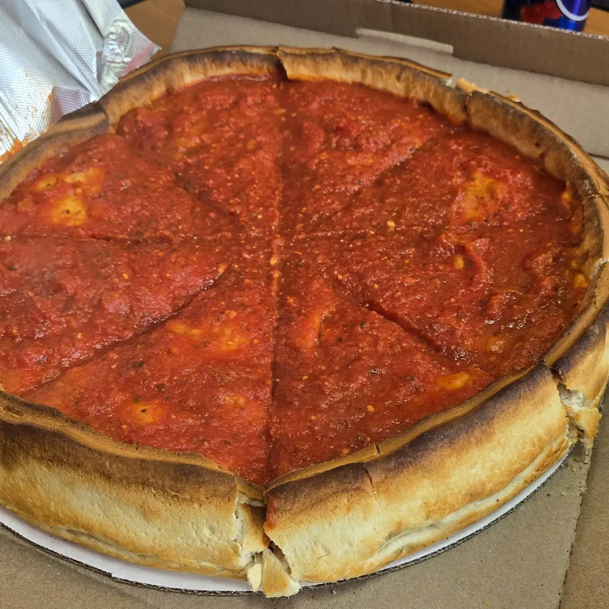 Stuffed Cheese Pizza Deep Dish