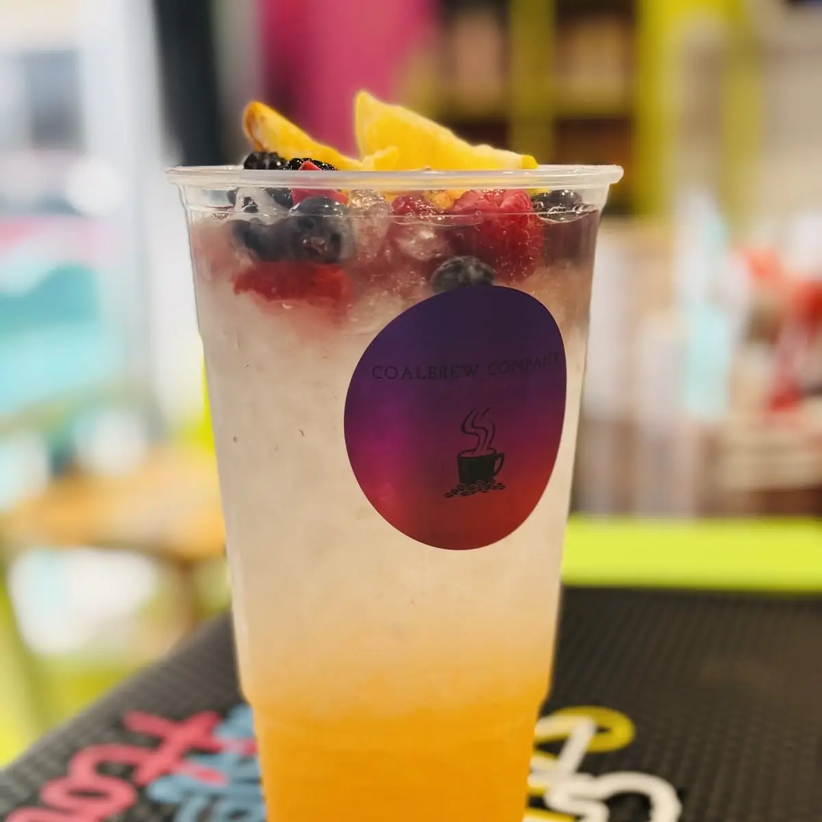 Peach Coconut Water with Fruit