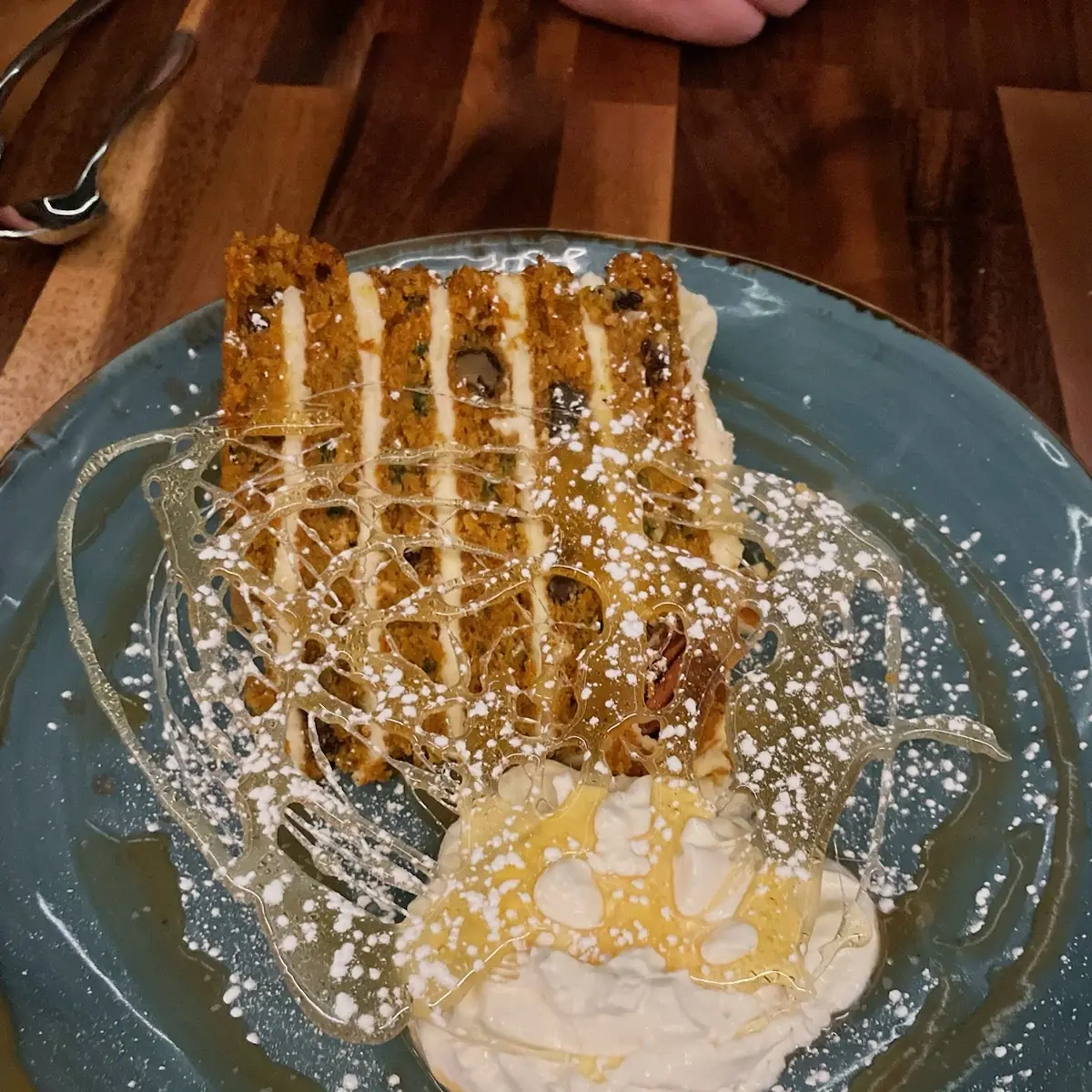 6 Layer Carrot Cake with Spun Sugar