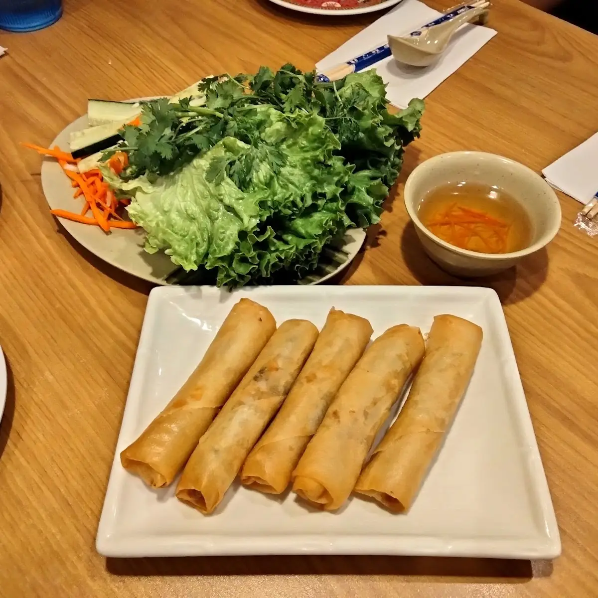Grilled Pork And Egg Roll on Tiny Rice Sticks