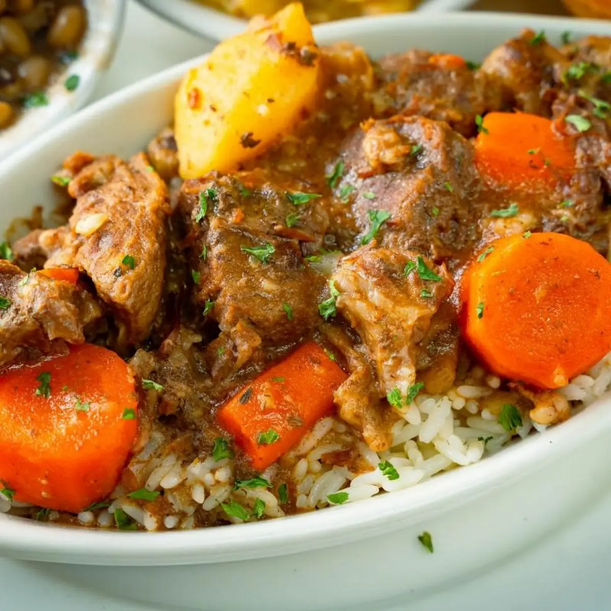 Beef Stew & Rice
