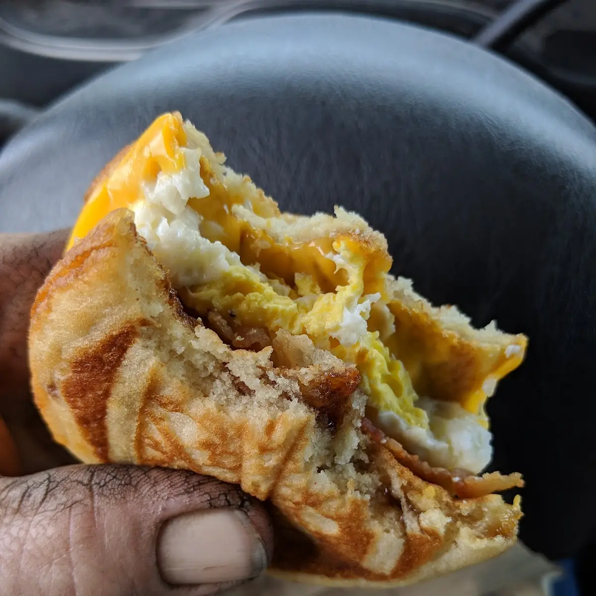Pig Egg and Cheese Mcgriddle with Round Egg