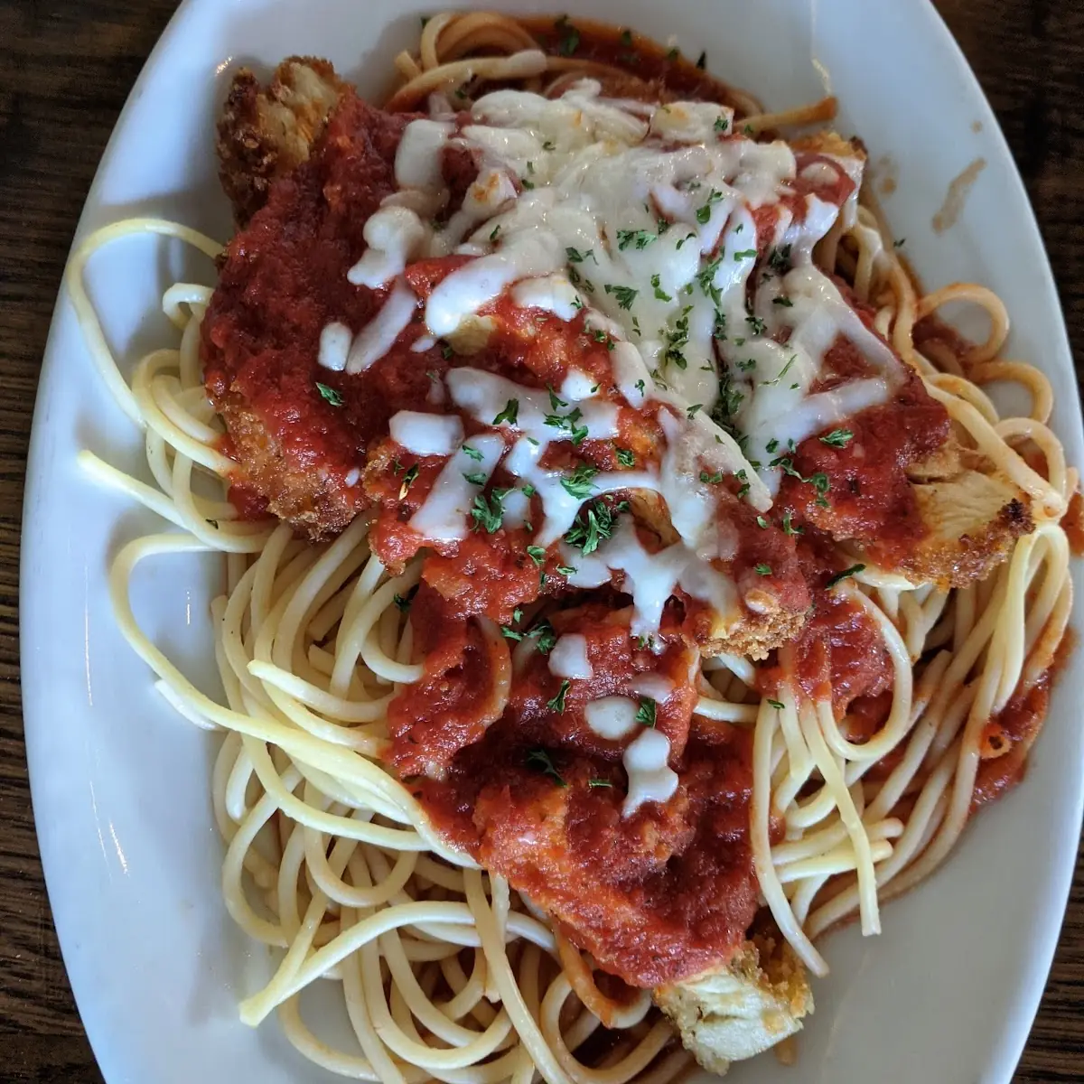 Spaghetti Chicken Parmesan