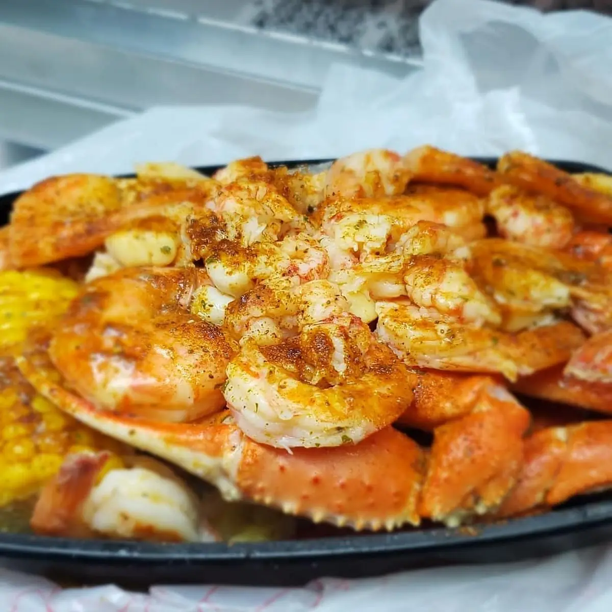 Crab Broiled Seafood Platter