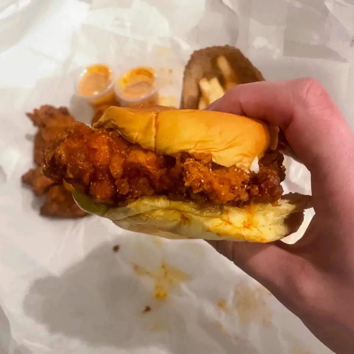 Fried Chicken Sandwich Hot & Honey Style