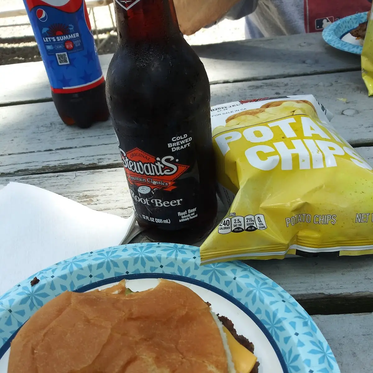 Cheese Burger and Chips