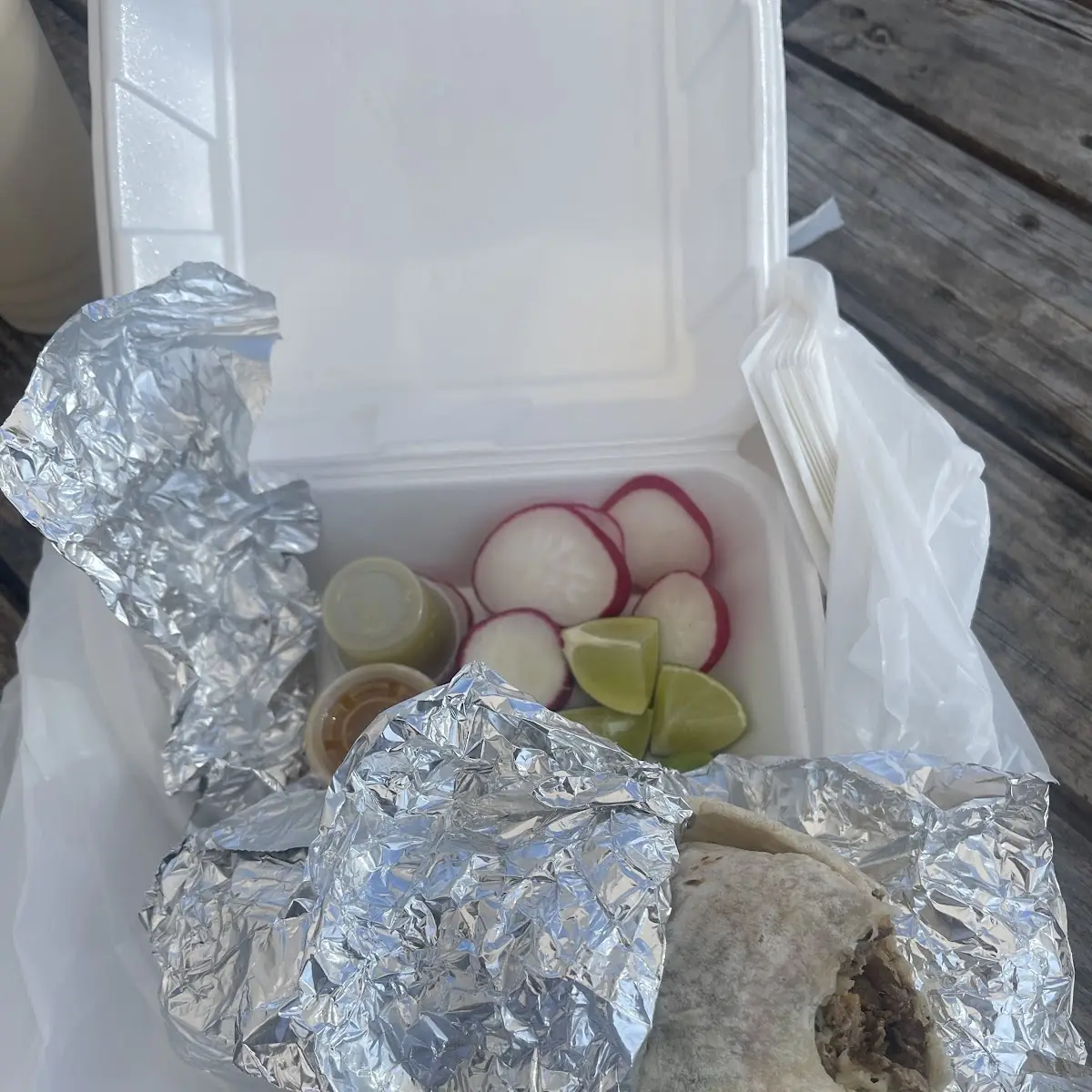 Asada Burrito with Beans and Rice