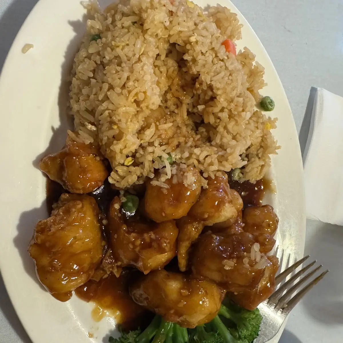 Honey Garlic Chicken Fried Rice Lunch Special