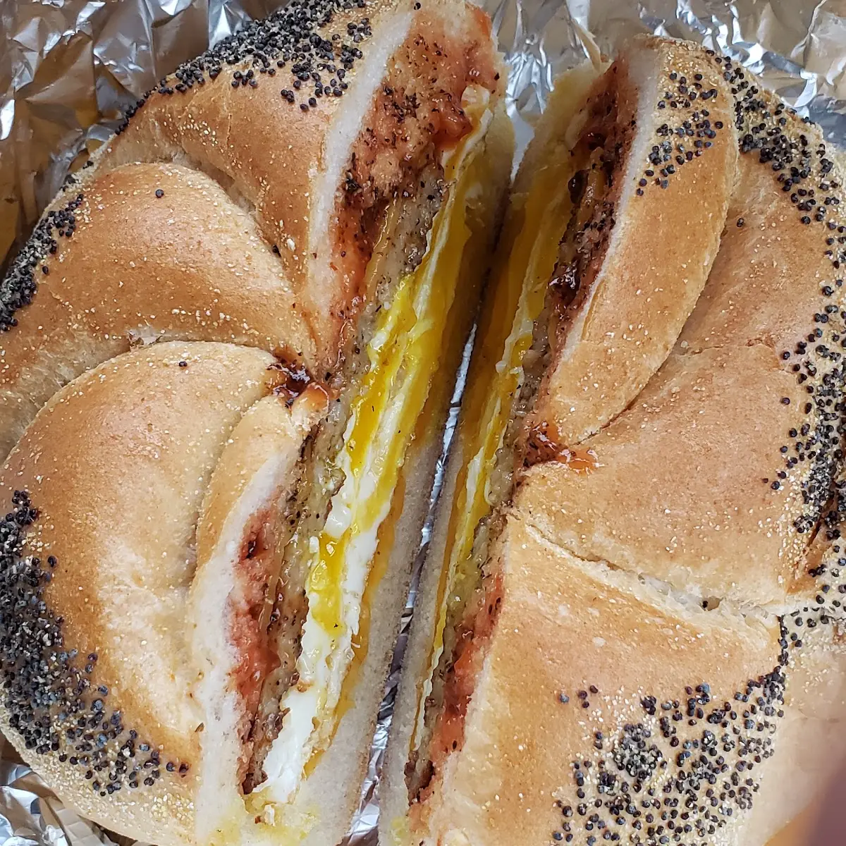 Sausage Egg and Cheese on a Roll