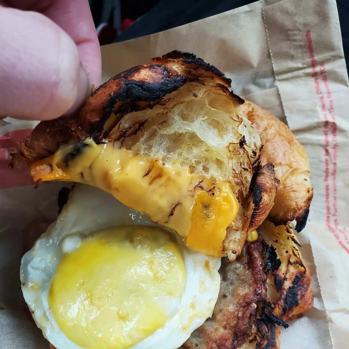 Sausage Egg & Cheese Burnt