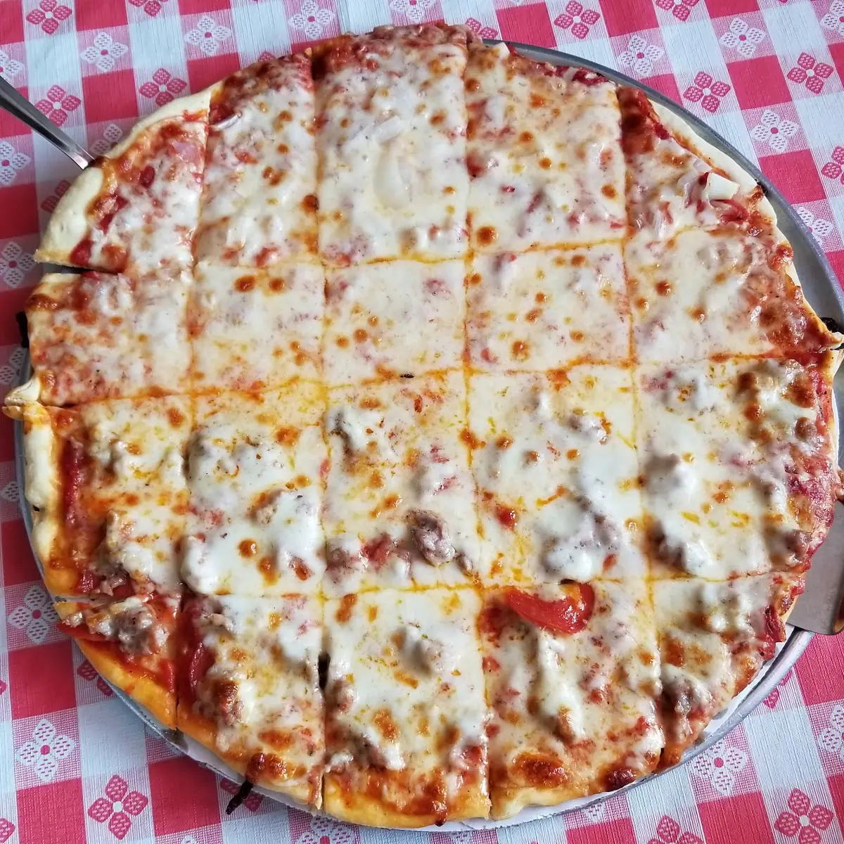 Thin Crust Sausage and Pepperoni Pizza