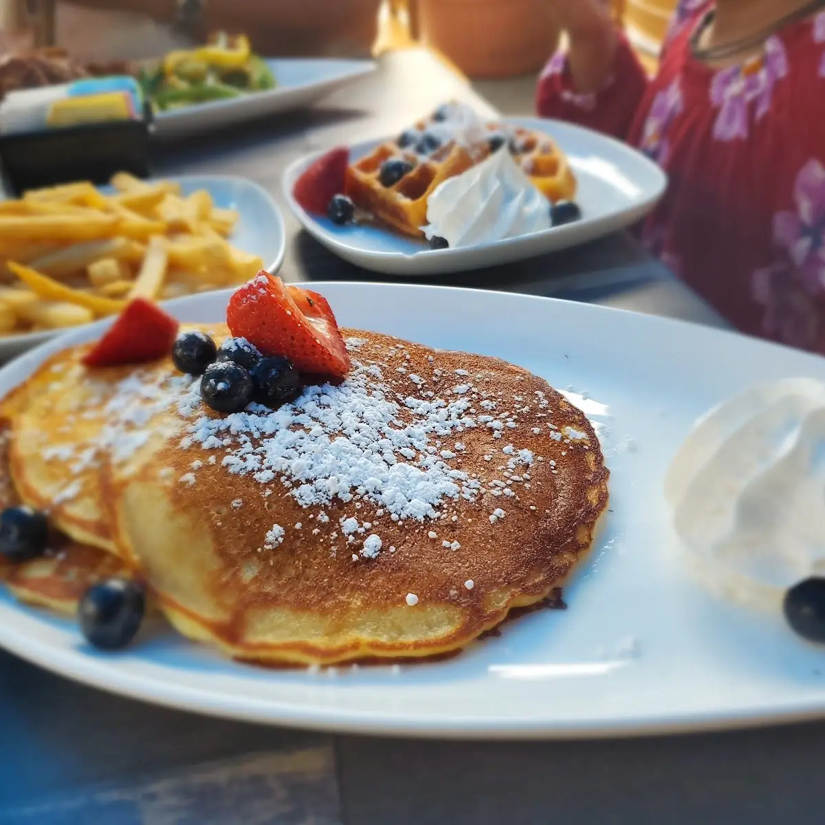 Dark Chocolate Blueberry Pancakes