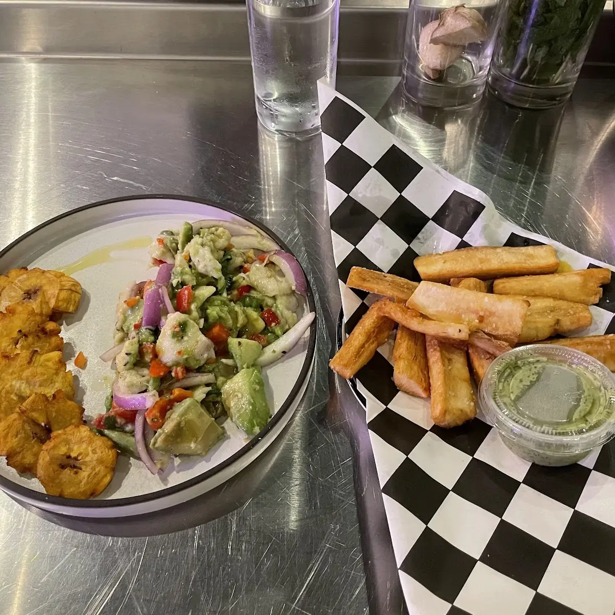 Ceviche and Yuca Fries
