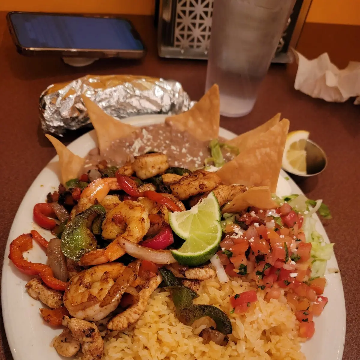 Chicken and Shrimp Fajitas