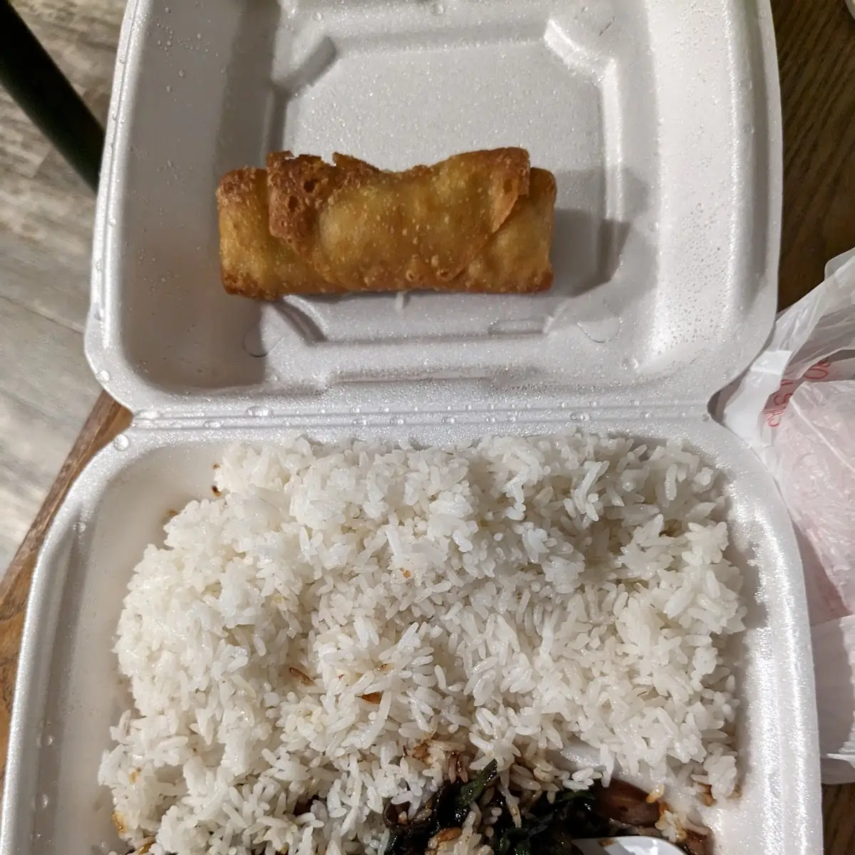 White Rice & Egg Roll