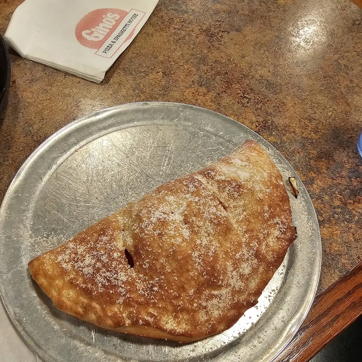 Cheese Calzone with Onions Uncut