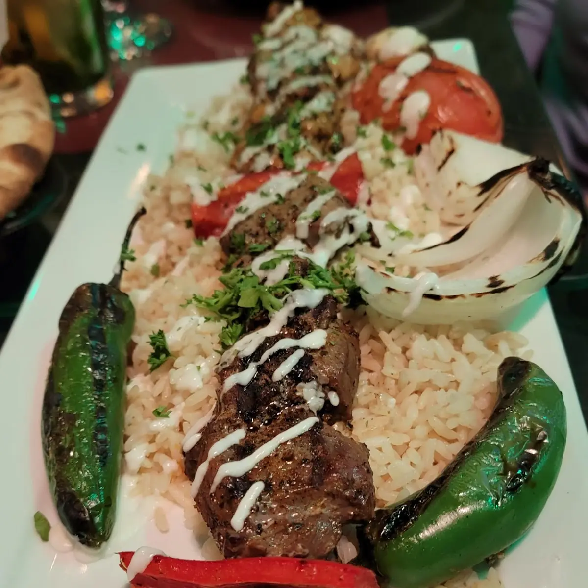 Lamb Kabob with Roasted Veggies