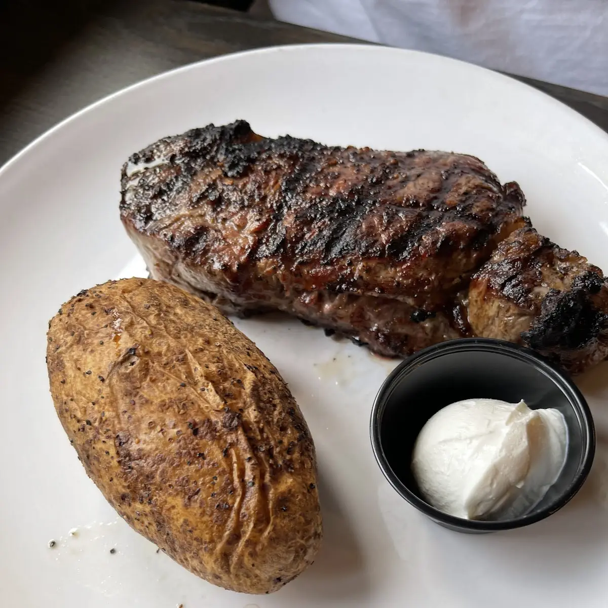 New York Strip with Baked Potato