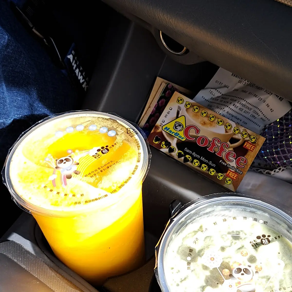Peach Tea with Mago Boba