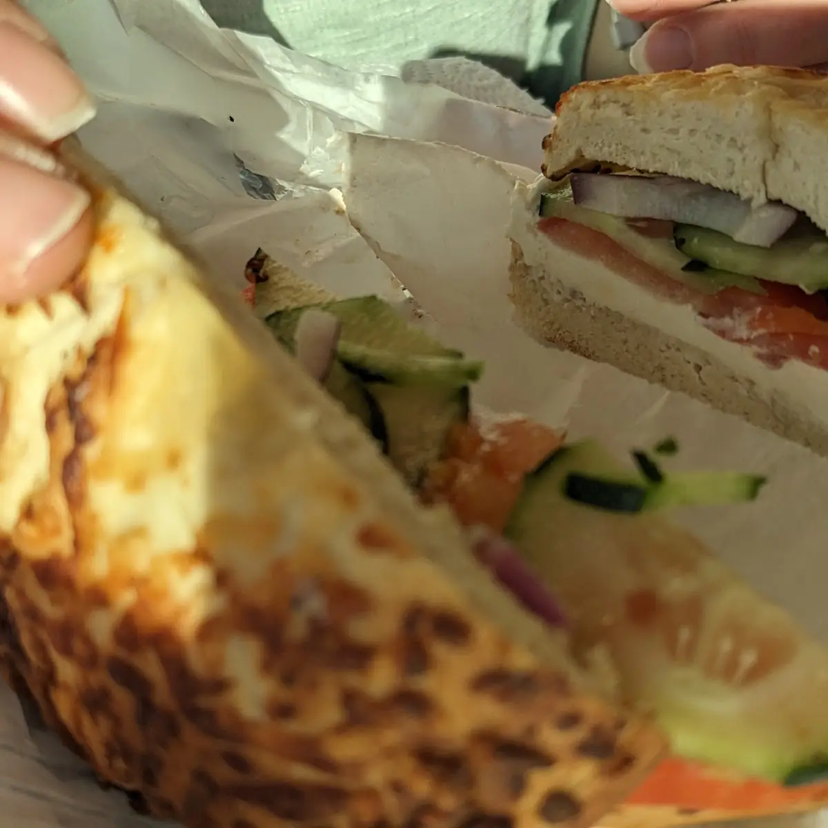 Asiago Bagel with Cream Cheese