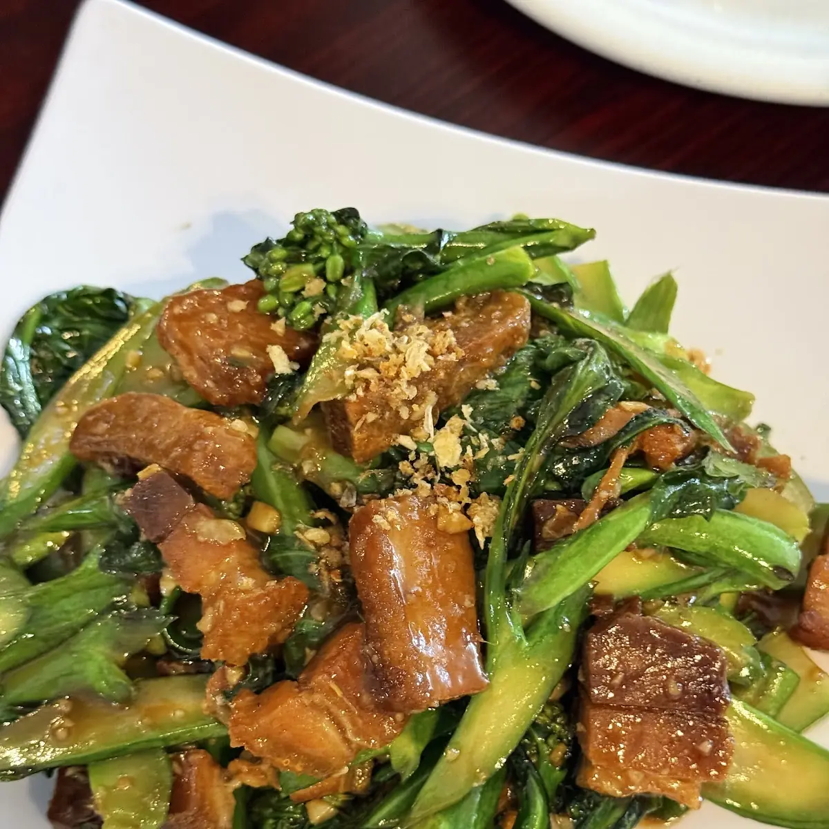 Chinese Broccoli with Crispy Pork