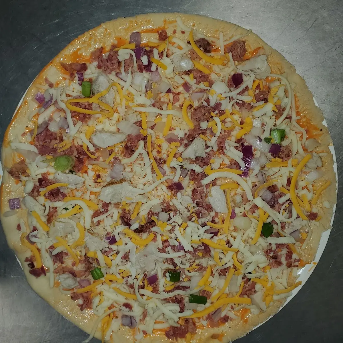 Buffalo Ranch Chicken Pizza