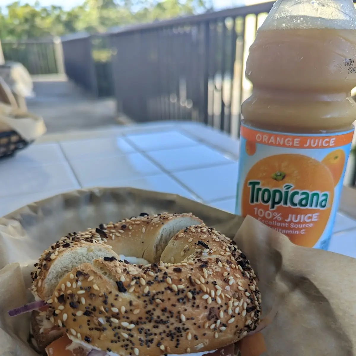 Lox Bagel with the Works