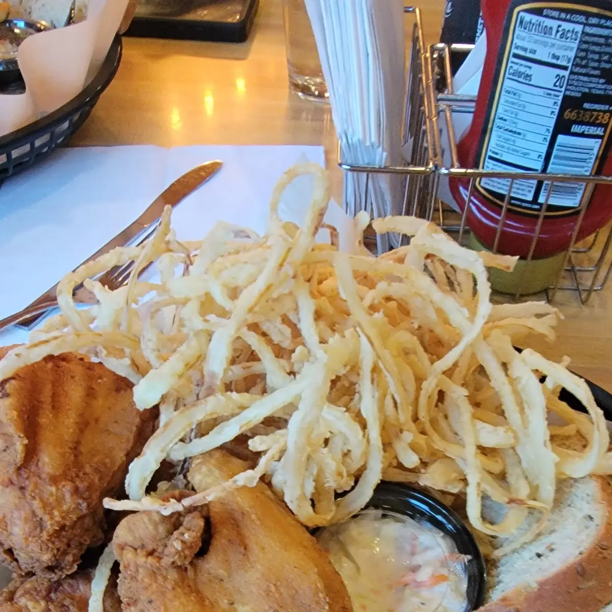 Fried Chicken with Onion Rings