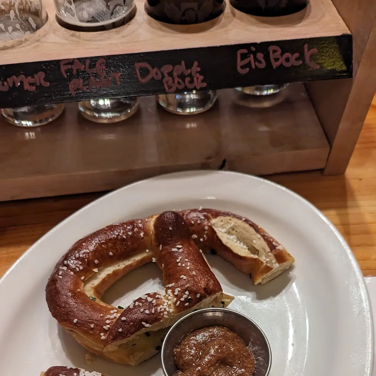 Served with a Bavarian Pretzel