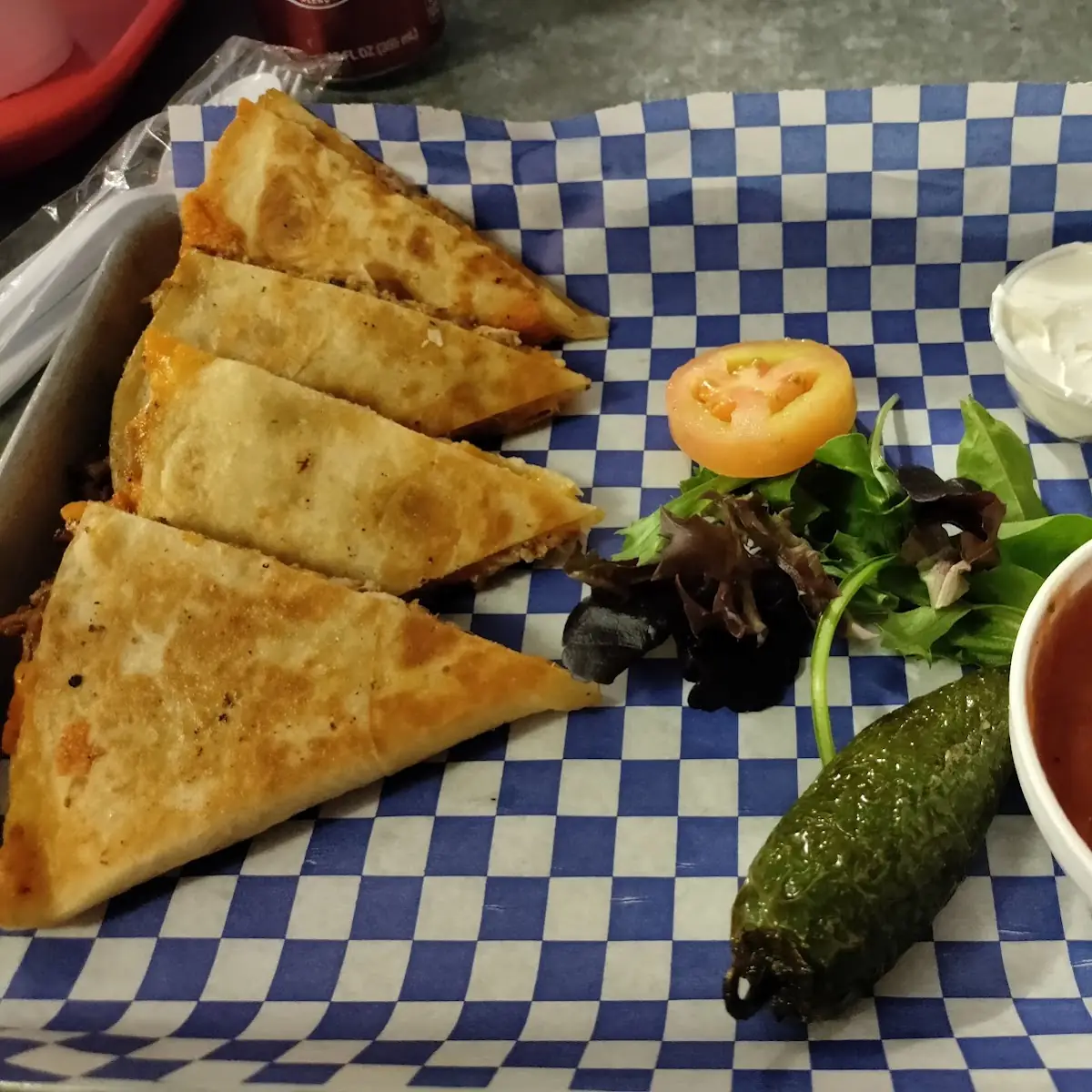 #11 BBQ Quesadilla Combo