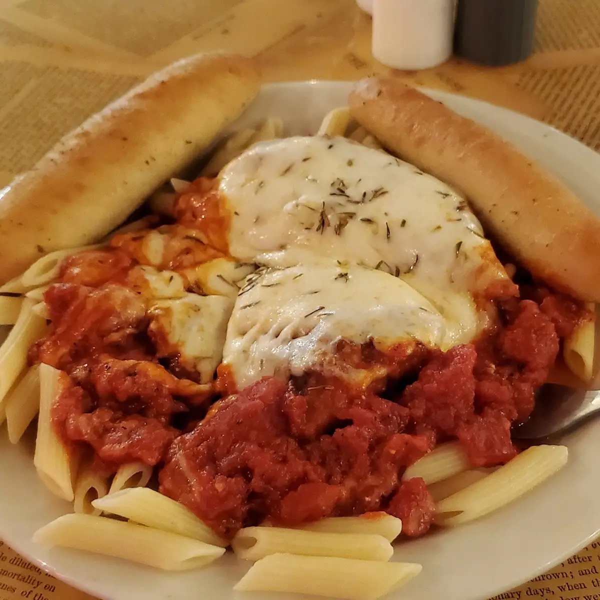Chicken Parmigiana Dinner