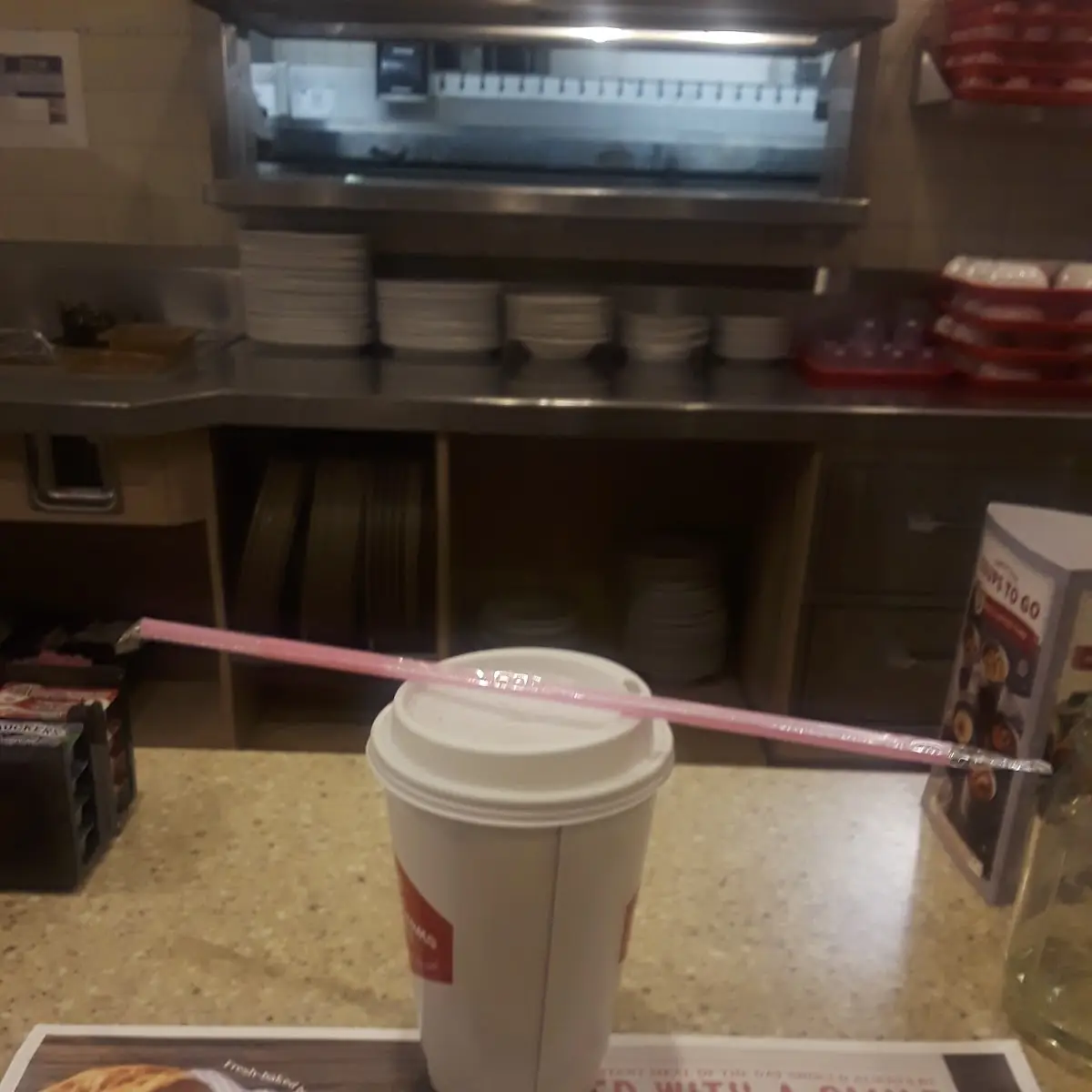 Kiddie Cup with a Pink Straw