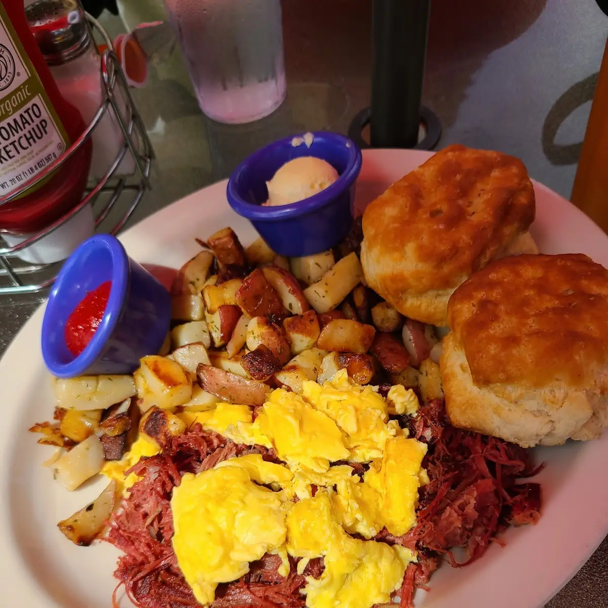 Corned Beef Hash and Biscuits