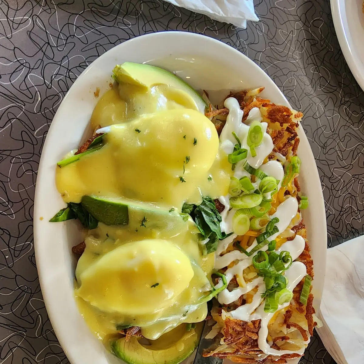 Eggs Benedict with Loaded Hash Browns