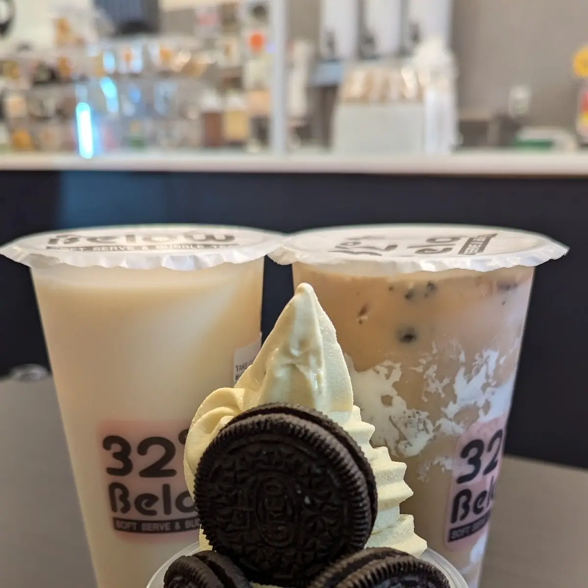 Soft Serve Vanilla Ice Cream with Oreos