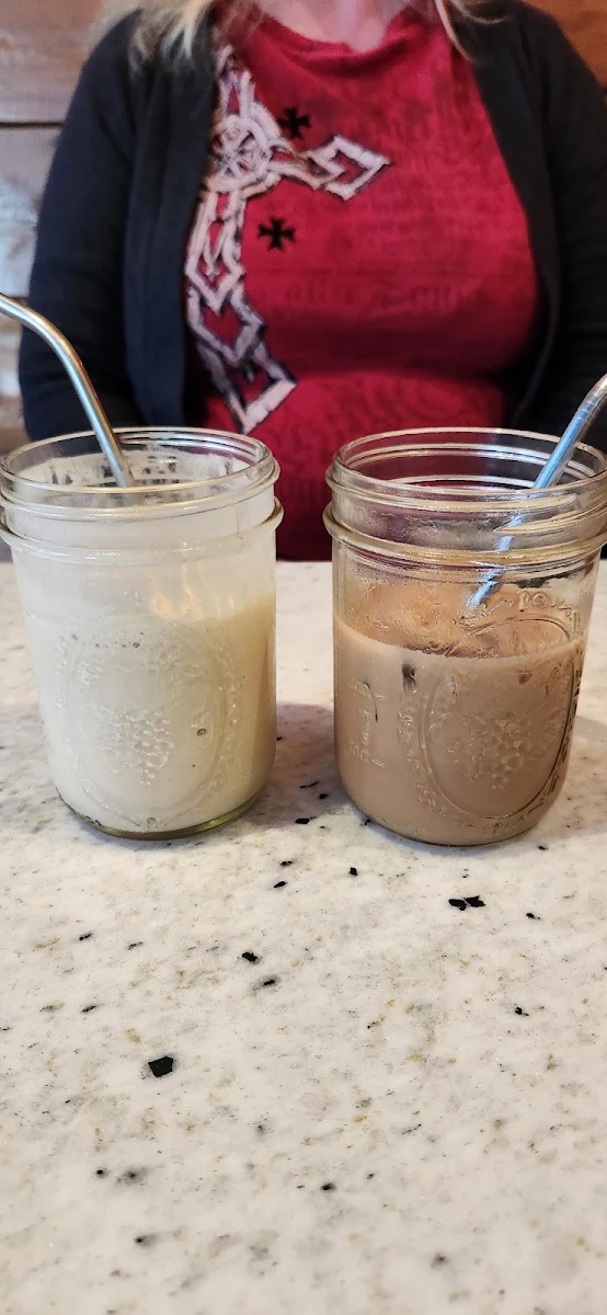 Iced Spiced Chai and Blended Raspberry Mocha