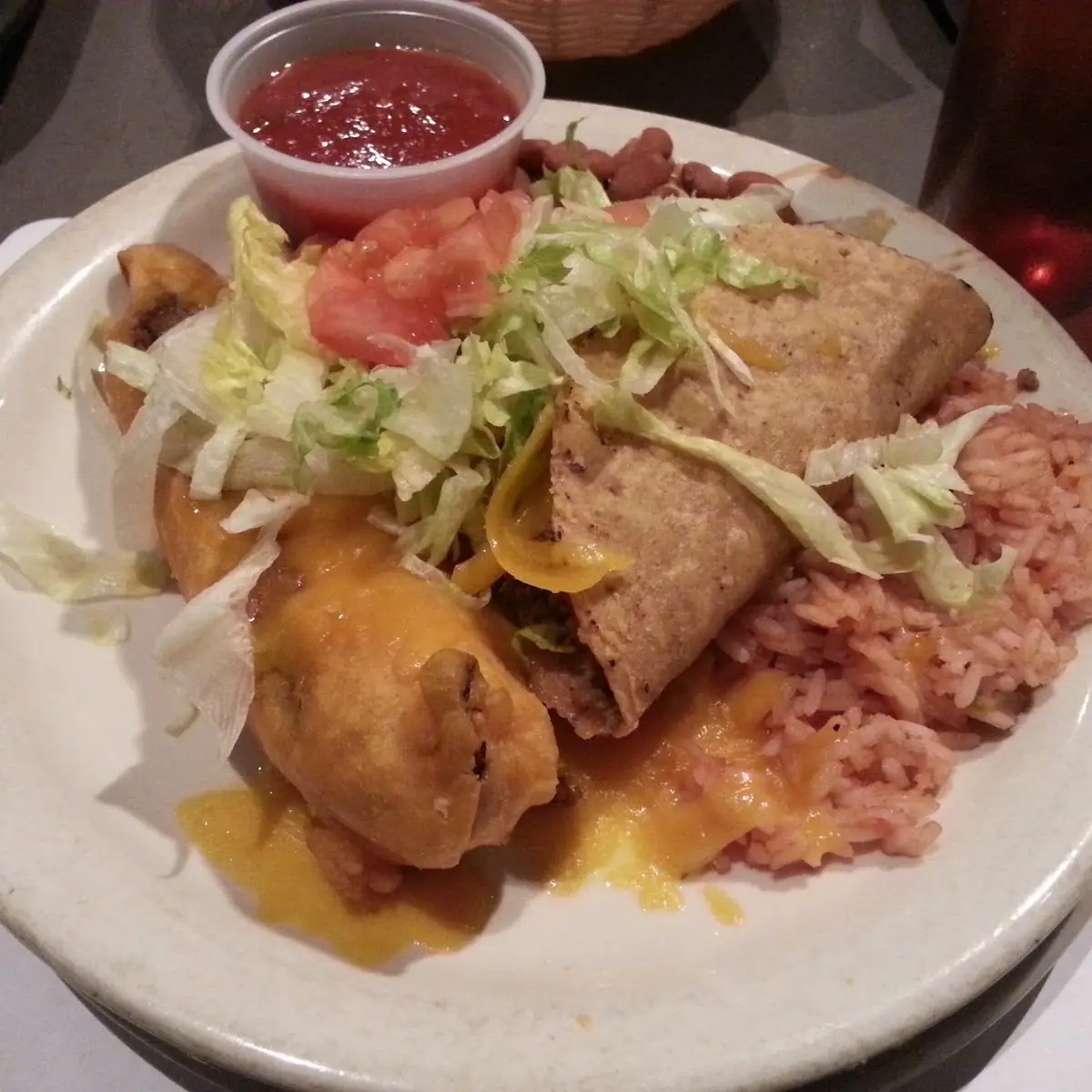 Chile Relleno Cheese Enchilada