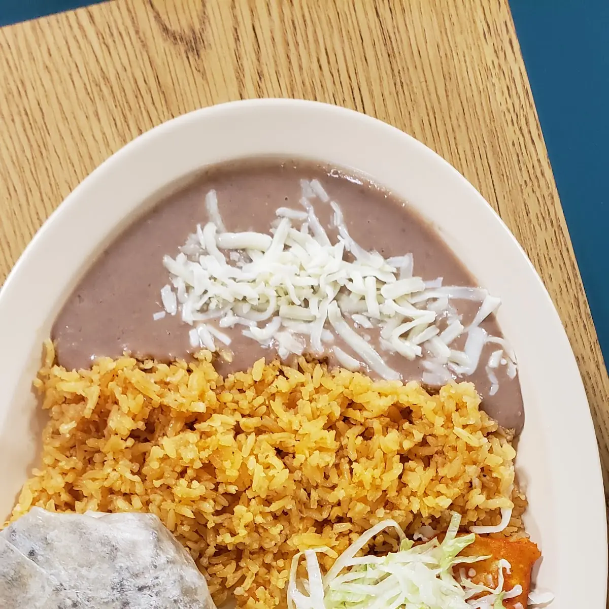 Beef Burrito and Cheese Enchiladas